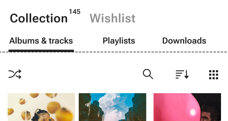 Screenshot of Collection Menu - Hierarchy